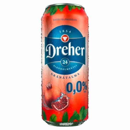 DREHER 24 GRÁNÁTALMA-ACAI BOGYÓ ÍZŰ ITAL ÉS ALKOHOLMENTES VILÁGOS SÖR KEVERÉKE 0,5 L