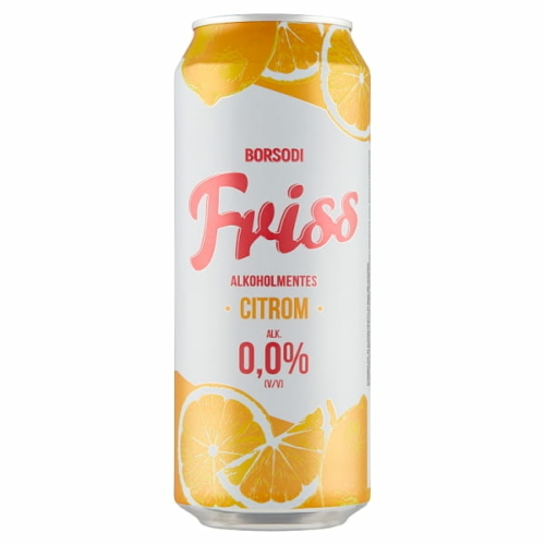 BORSODI FRISS CITROMOS ALKOHOLMENTES SÖR DOBOZOS 0,5L