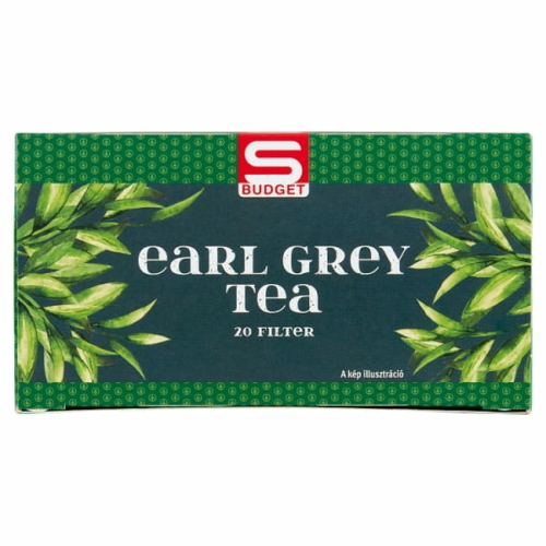 S-BUDGET EARL GREY FEKETE TEA 20 FILTER 30G