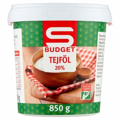 S-BUDGET TEJFÖL 20% 850 G