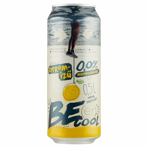 BE(ER) COOL ALKOHOLMENTES VILÁGOS SÖR ÉS CITROMÍZŰ SZÉNSAVAS ÜDÍTŐITAL KEVERÉKE 0,5 L