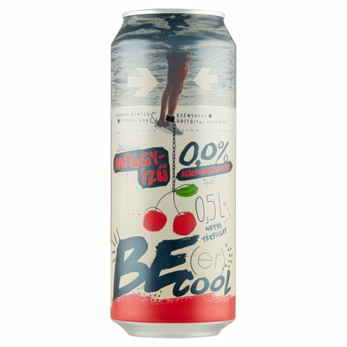 BE(ER) COOL ALKOHOLMENTES VILÁGOS SÖR ÉS MEGGYÍZŰ SZÉNSAVAS ÜDÍTŐITAL KEVERÉKE 0,5 L