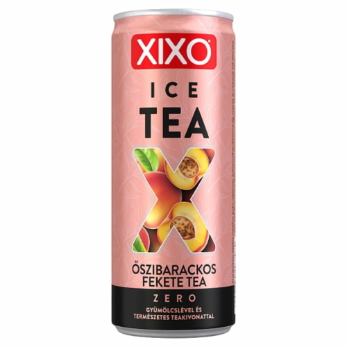 XIXO ICE TEA ZERO CUKOR- ÉS ENERGIAMENTES ŐSZIBARACKOS FEKETE TEA 250 ML