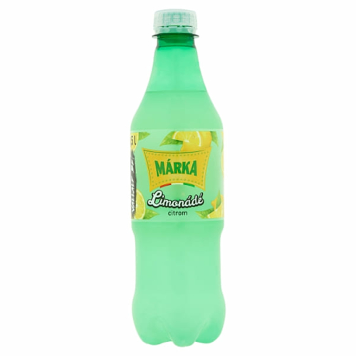 MÁRKA LIMONÁDÉ CITROM ÍZŰ SZÉNSAVAS ÜDÍTŐITAL CUKORRAL ÉS ÉDESÍTŐSZEREKKEL 0,5 L