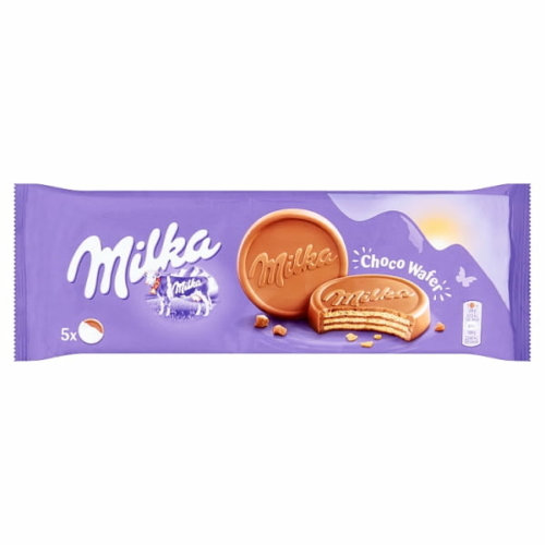 MILKA CHOCO WAFER KAKÓS KRÉMMEL TÖLTÖTT OSTYA ALPESI TEJCSOKOLÁDÉVAL150G