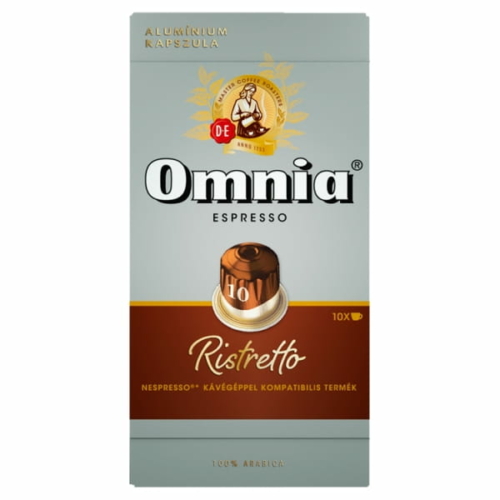 DOUWE EGBERTS OMNIA ESPRESSO RISTRETTO ŐRÖLT-PÖRKÖLT KÁVÉ KAPSZULÁBAN 10 DB