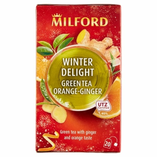 MILFORD WINTER DELIGHT NARANCSOS-GYÖMBÉRES ZÖLD TEA 20 FILTER 35 G