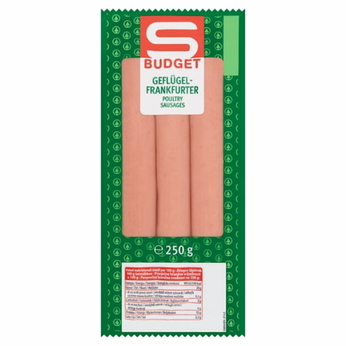 S-BUDGET HOT-DOG RÚD BAROMFI 250G